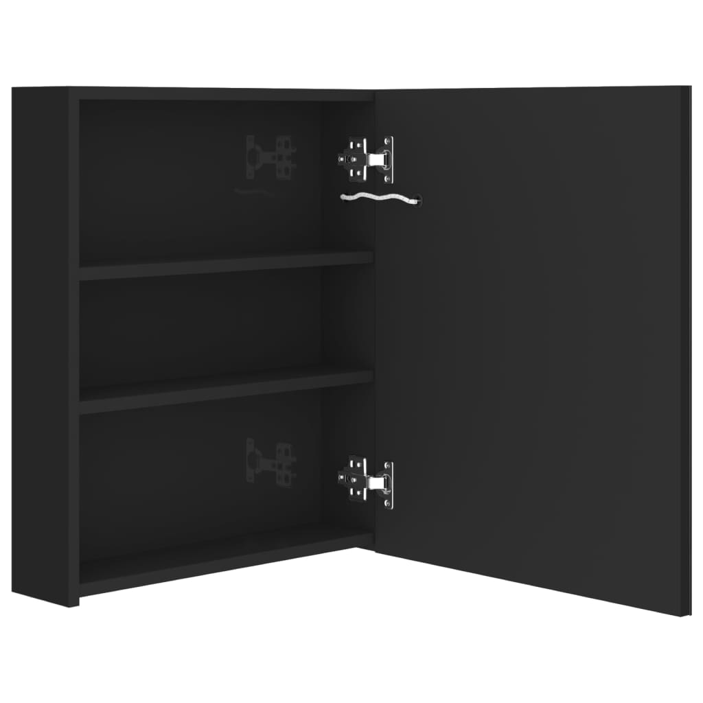 LED-Bad-Spiegelschrank Betongrau 50x14x60 cm