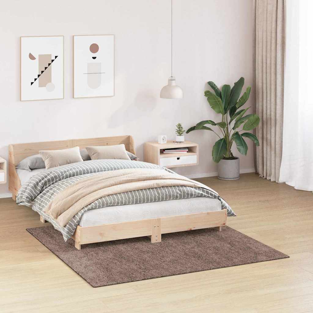 Anti-Rutsch Shaggy Teppich Dunkelgrau 200 x 200 cm PP