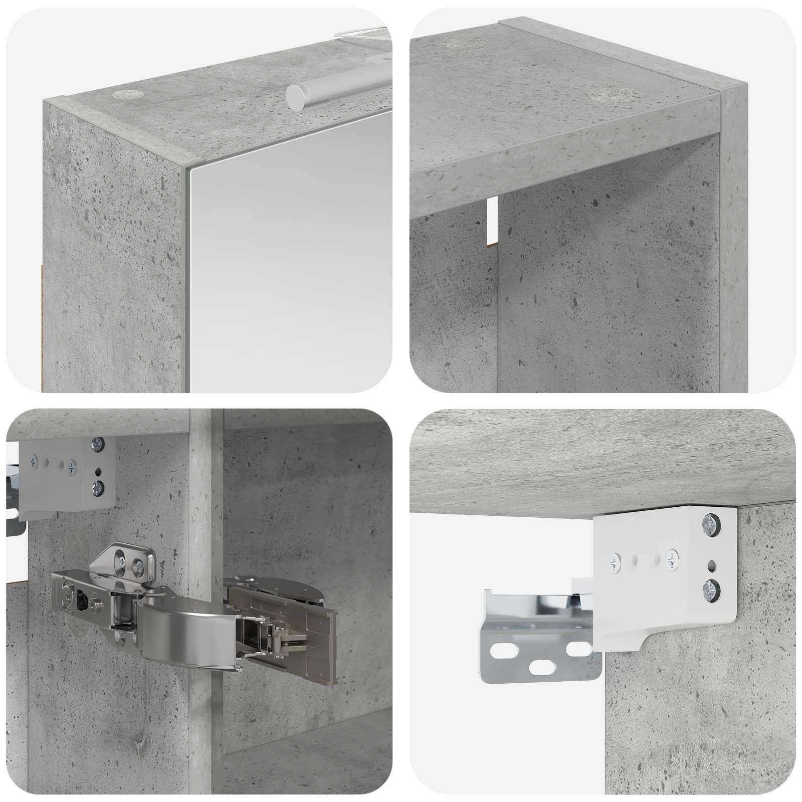Badezimmerschrank-Set 3 pcs 80 x 10,5 x 50 cm Holzwerkstoff