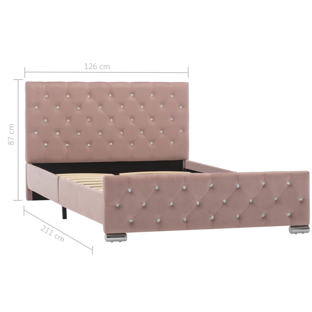 Bettgestell Grau Samt 120x200 cm