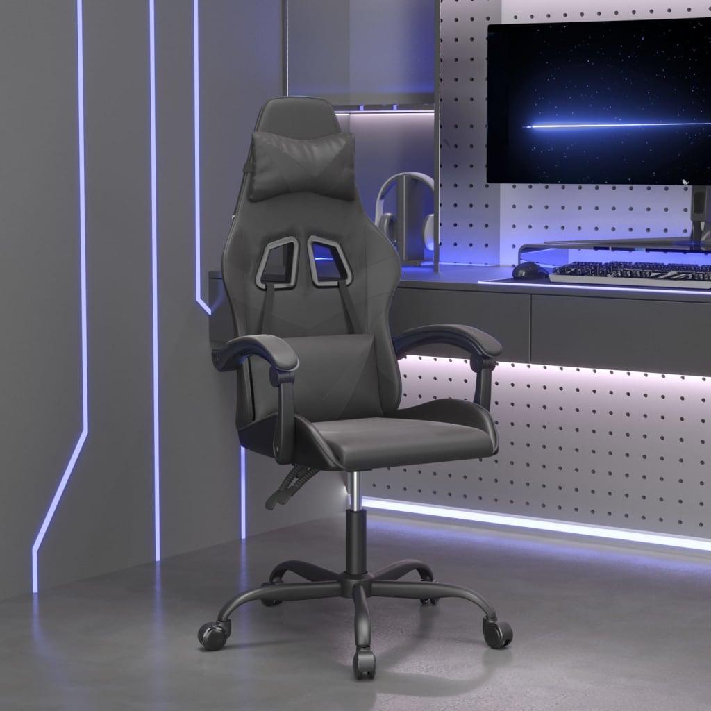 Gaming-Stuhl Drehbar Schwarz und Rot Kunstleder