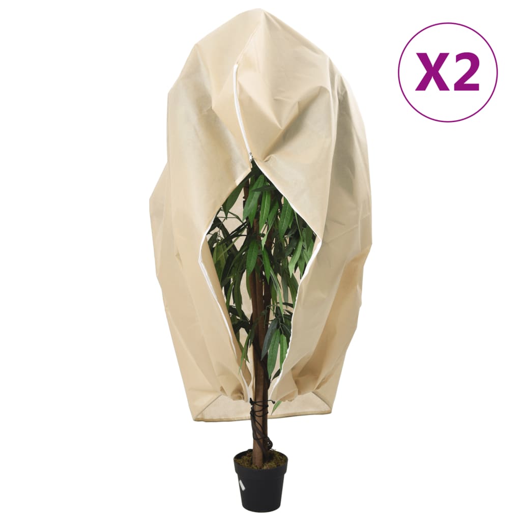 Wintervlies mit Reißverschluss 4 Stk. 70 g/m² 1x1,55 m