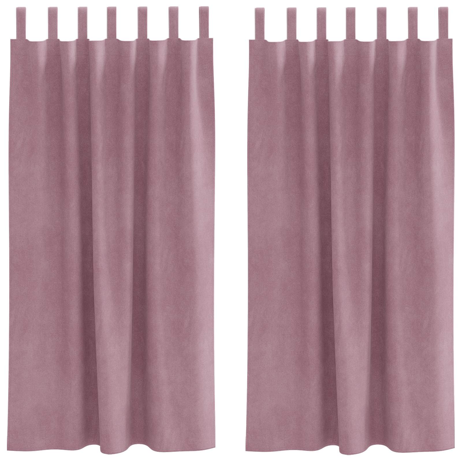Verdunkelungsvorhänge 2 pcs Schwarz 140 x 140 cm Samt