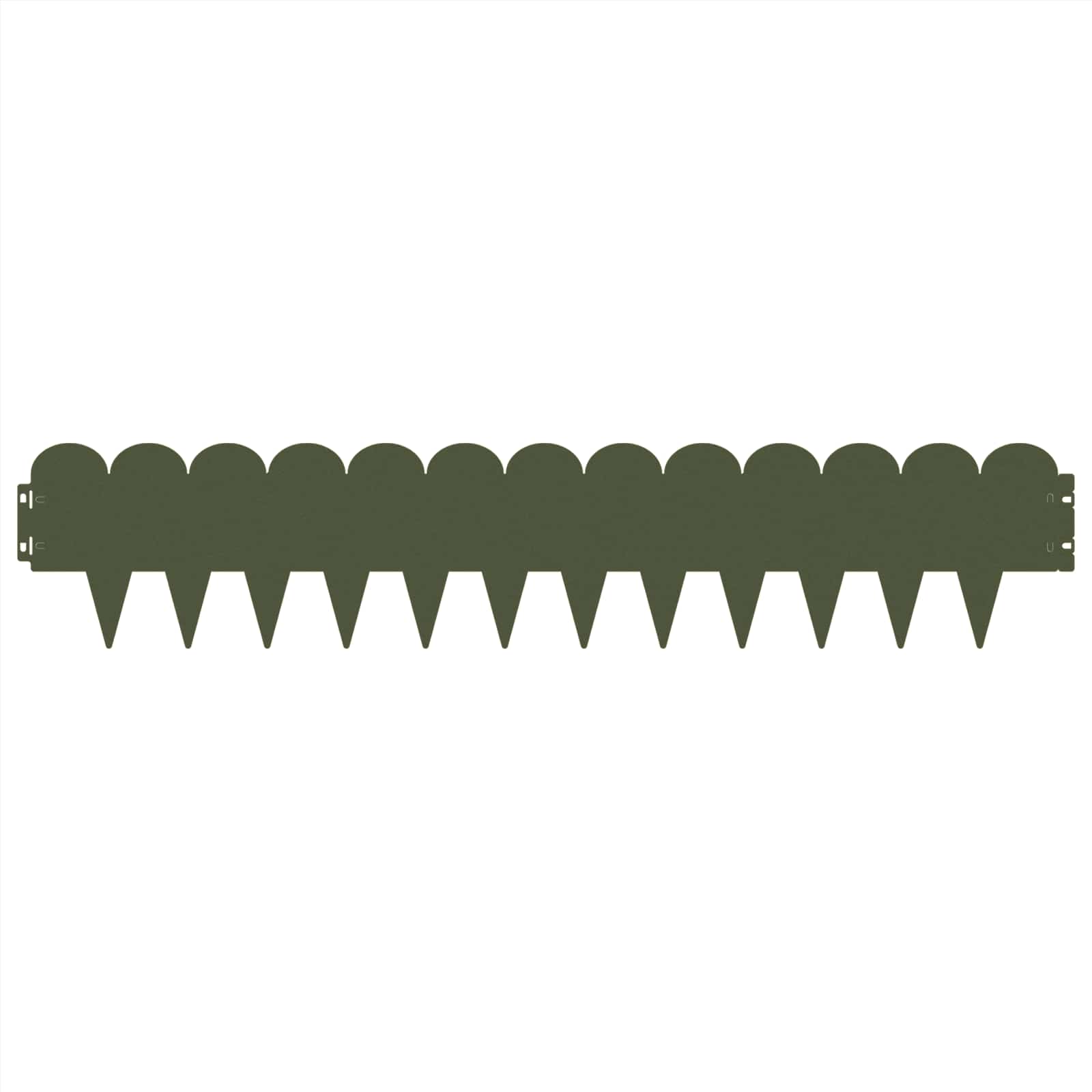 Raseneinfassung 10 pcs 103 x 15 cm Stahl Schwarz