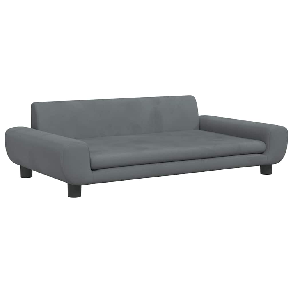 Kindersofa Blau 100x54x33 cm Samt