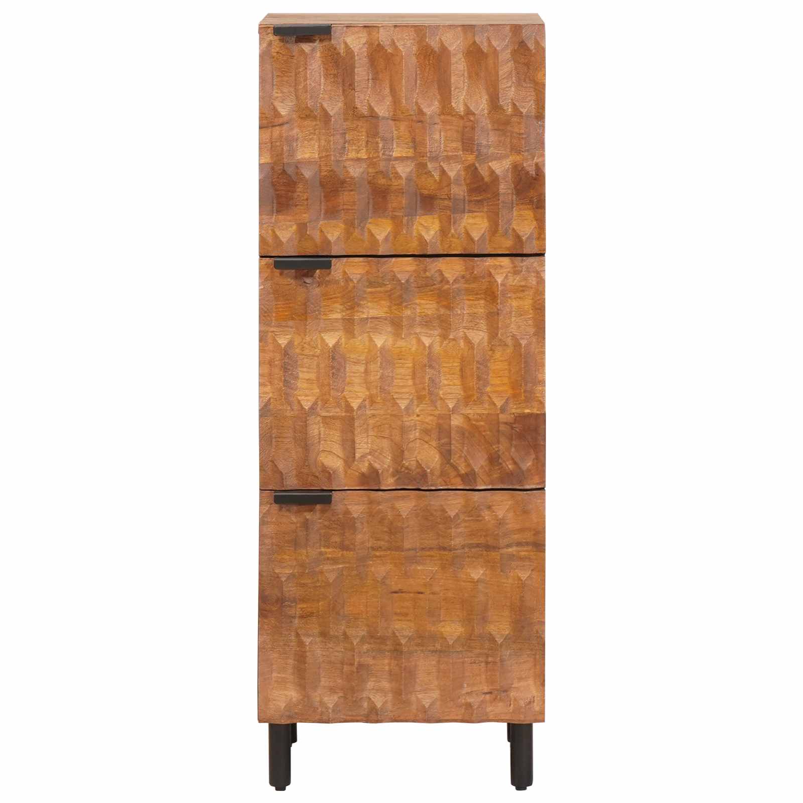 Highboard mit Tür Weiße gewaschene Oberfläche 40 x 33 x 110 cm