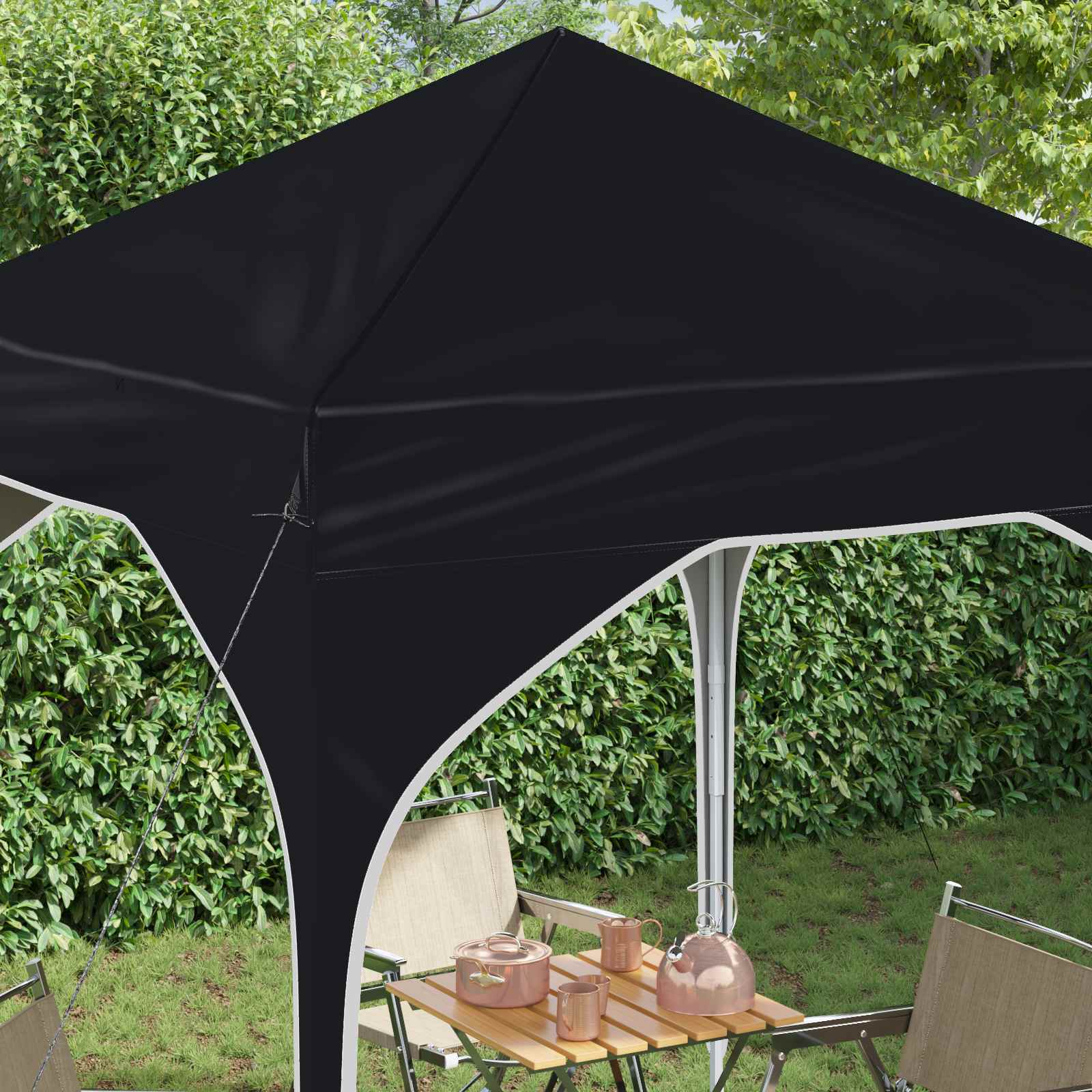 Pop-up Partyzelt 194 x 194 x 245 cm Creme