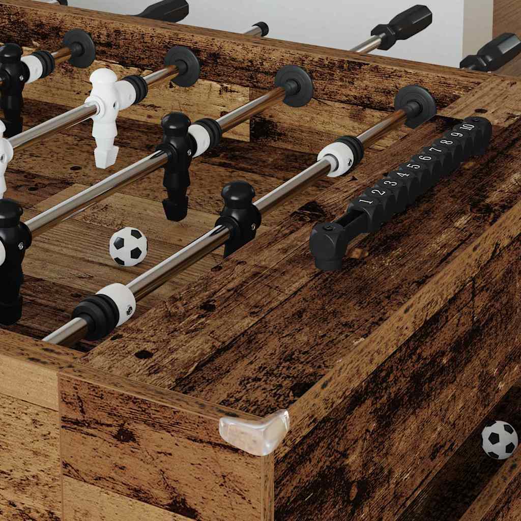 Tischfußballtisch Weiß 146,5 x 74 x 85 cm Holzwerkstoff