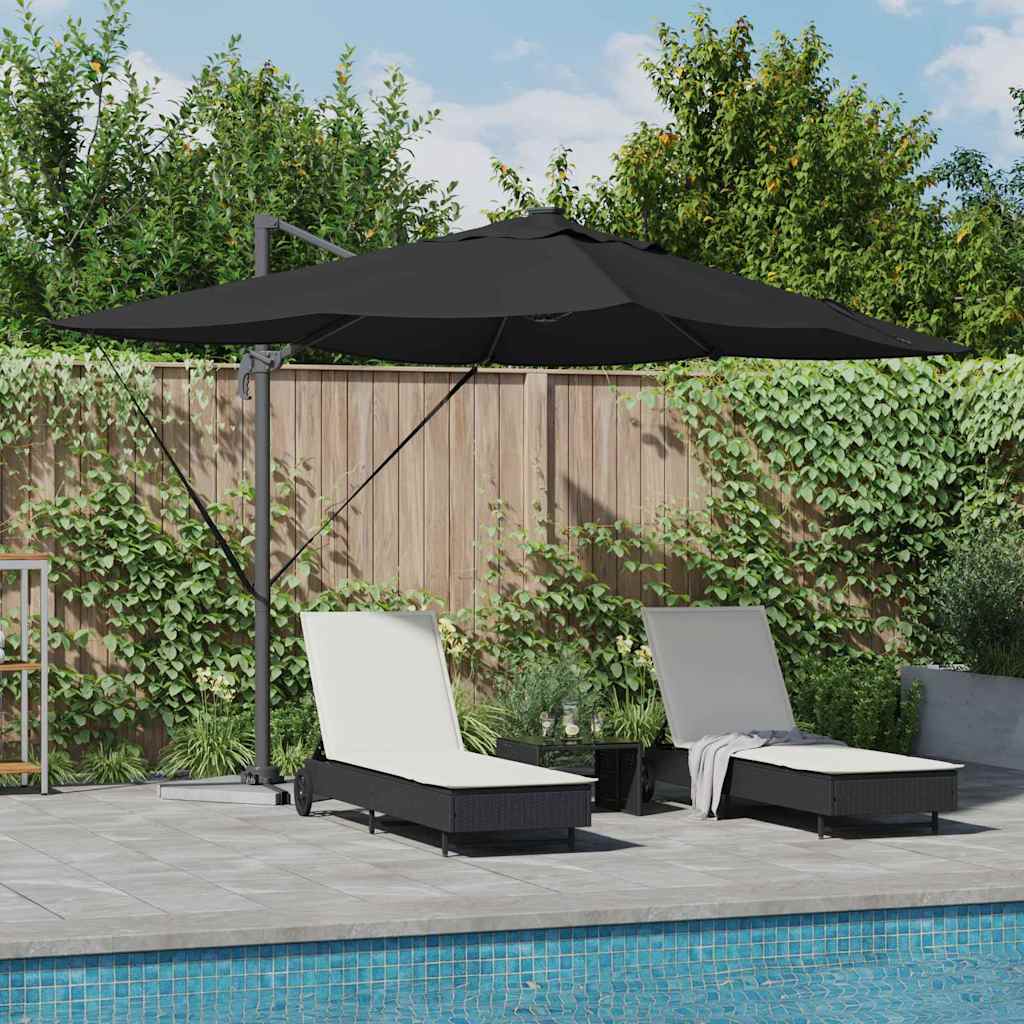 Sonnenschirm Sand 352 x 251 x 265 cm Polyester und Aluminium
