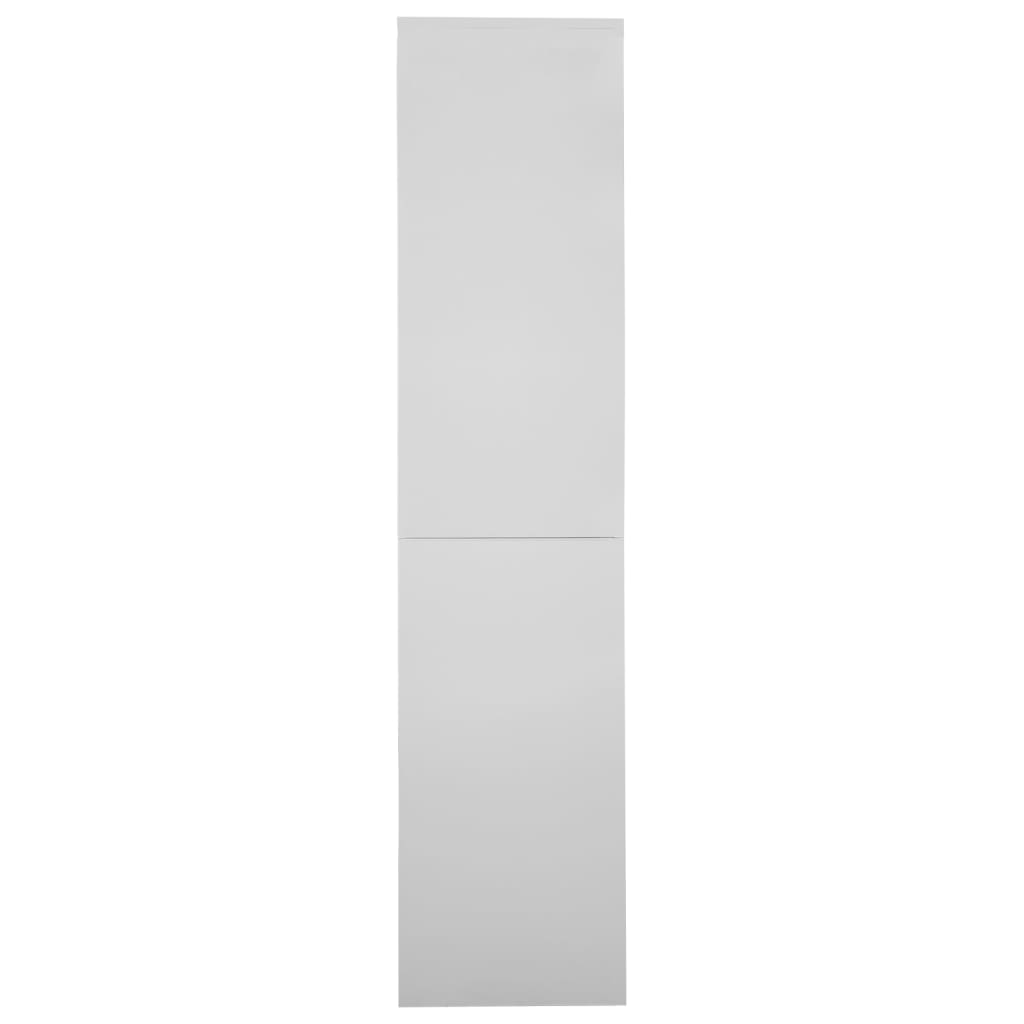 Büroschrank mit Schiebetüren Weiß 90x40x180 cm Stahl