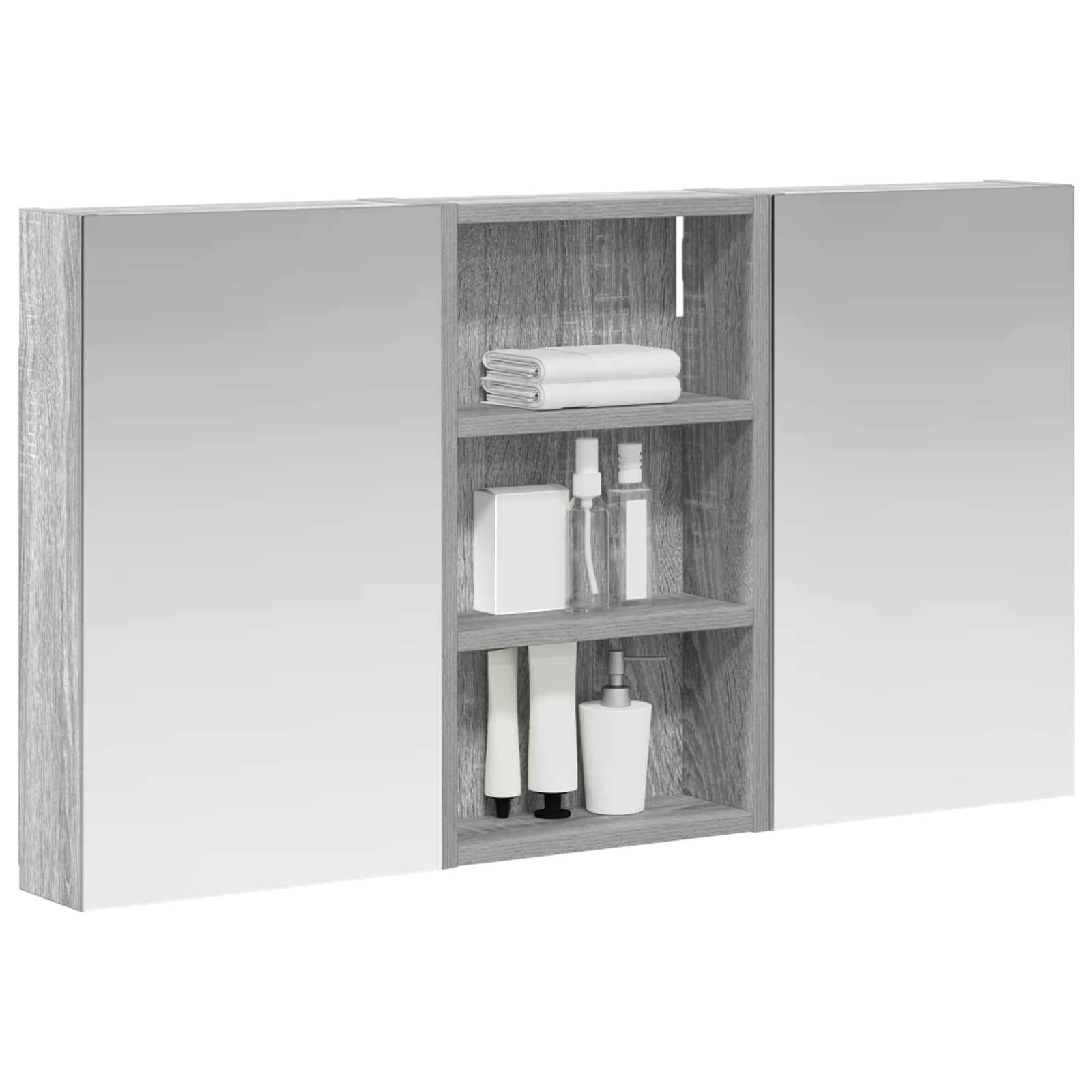 Badezimmerschrank-Set 3 pcs 80 x 10,5 x 50 cm Holzwerkstoff