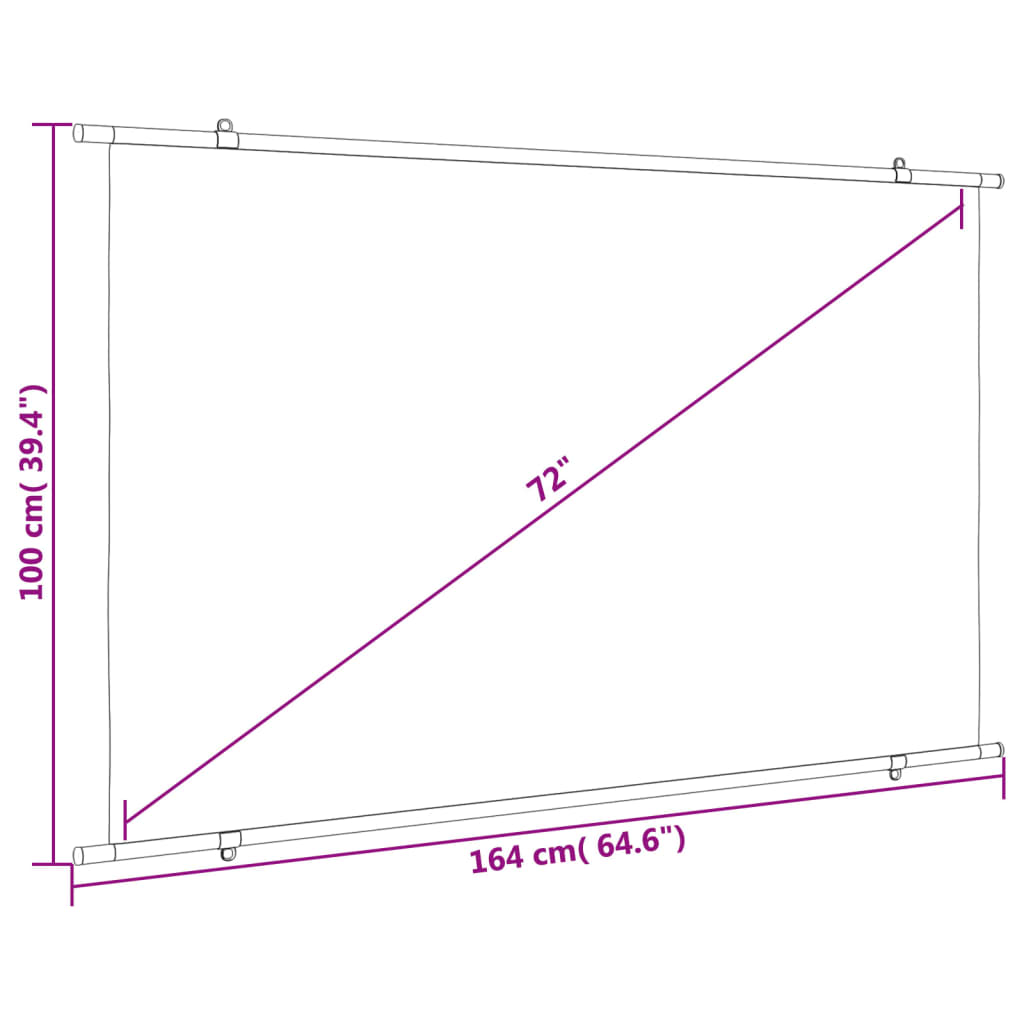 Beamer Leinwand 89" 1:1