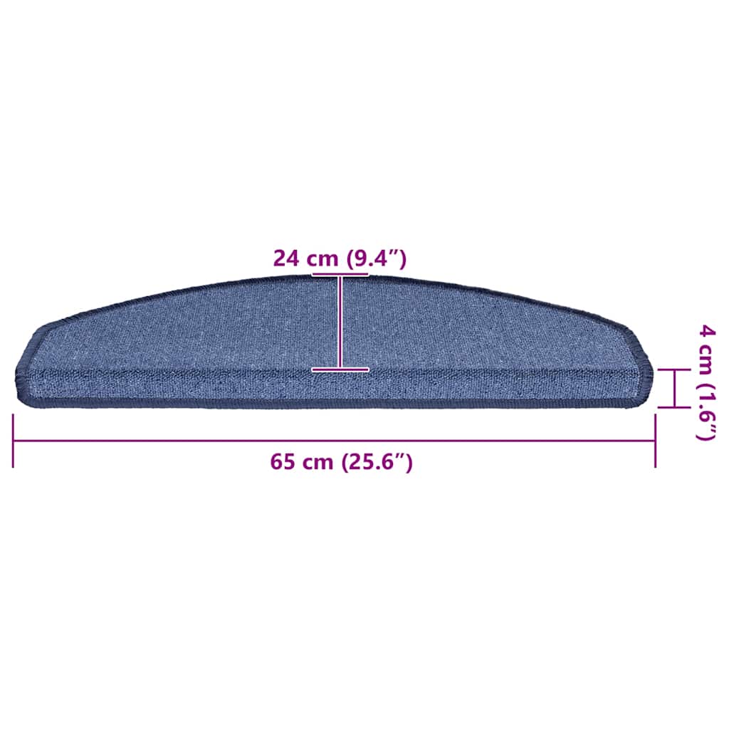 Stufenmatten 15 Stk. 56x17x3 cm Anthrazit Halbrund