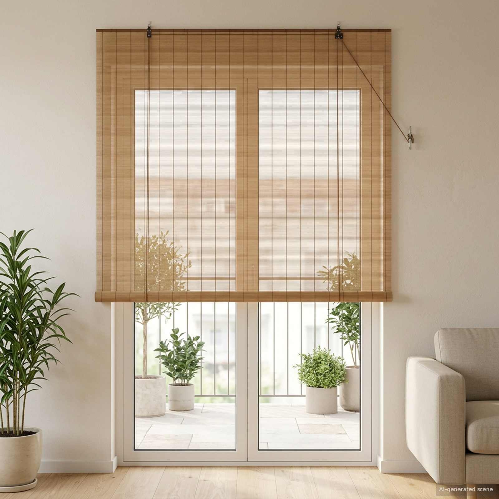 Bambusrollo Natur 80x160 cm