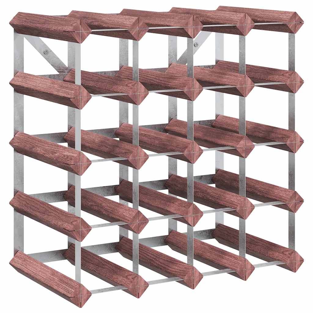 Weinregal für 42 Flaschen Braun Massivholz Kiefer