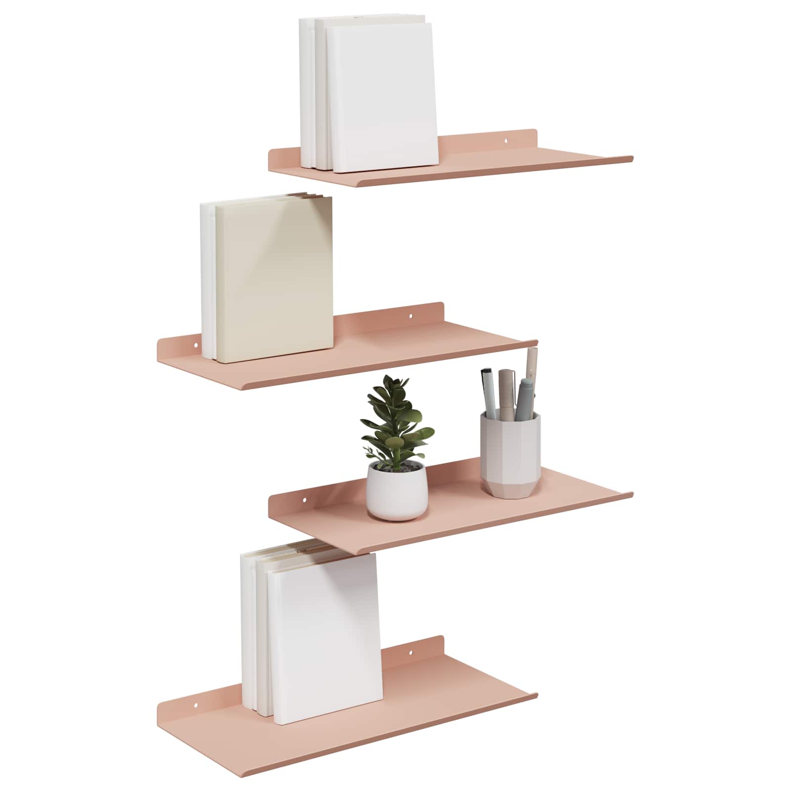 Schwebendes Regal 3 pcs Schwarz 40 x 9 x 2,5 cm Stahl