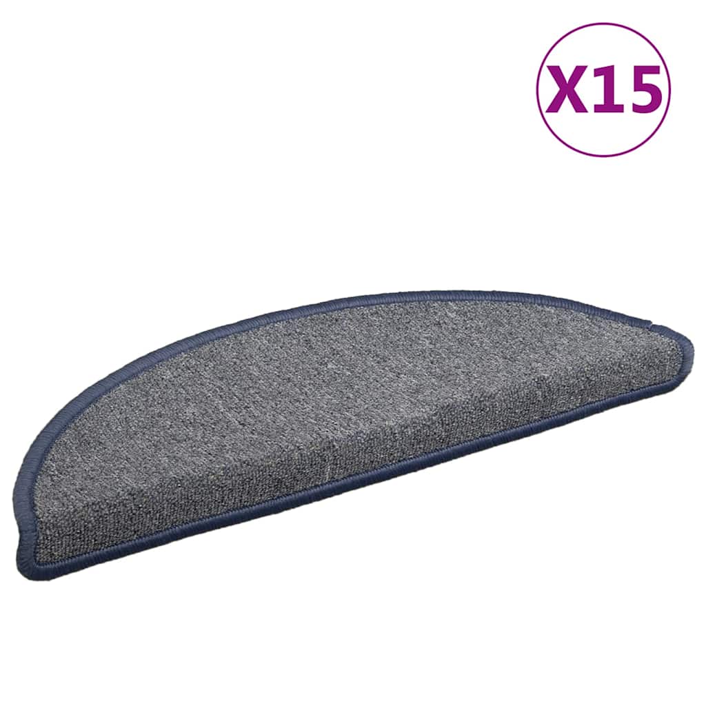 Stufenmatten 15 Stk. 56x17x3 cm Anthrazit Halbrund