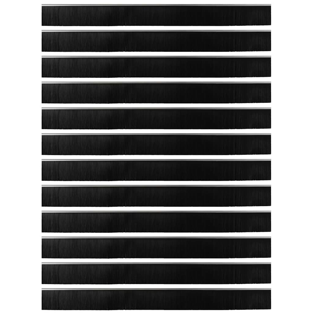 Aufsteck Türbürstendichtungen 2 pcs Braun 100 cm