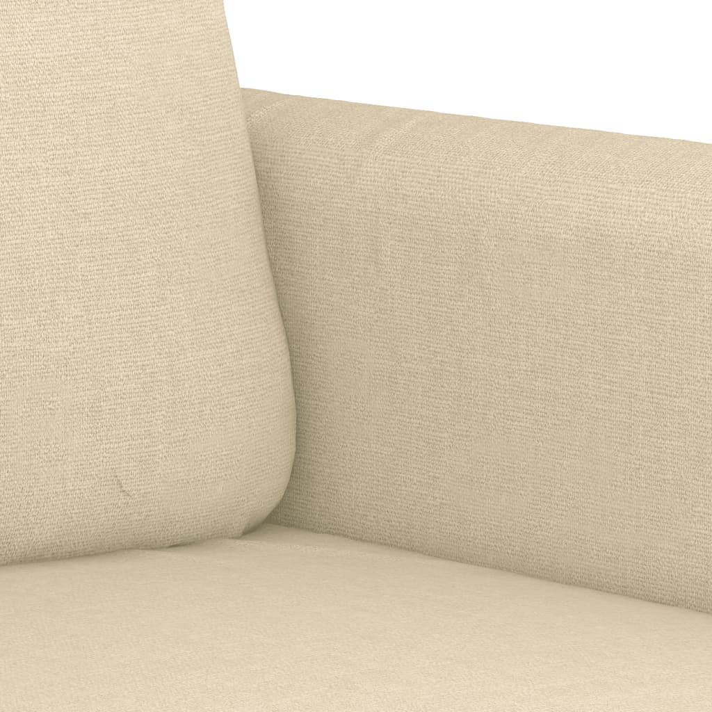 3-tlg. Sofagarnitur mit Kissen Braun Stoff