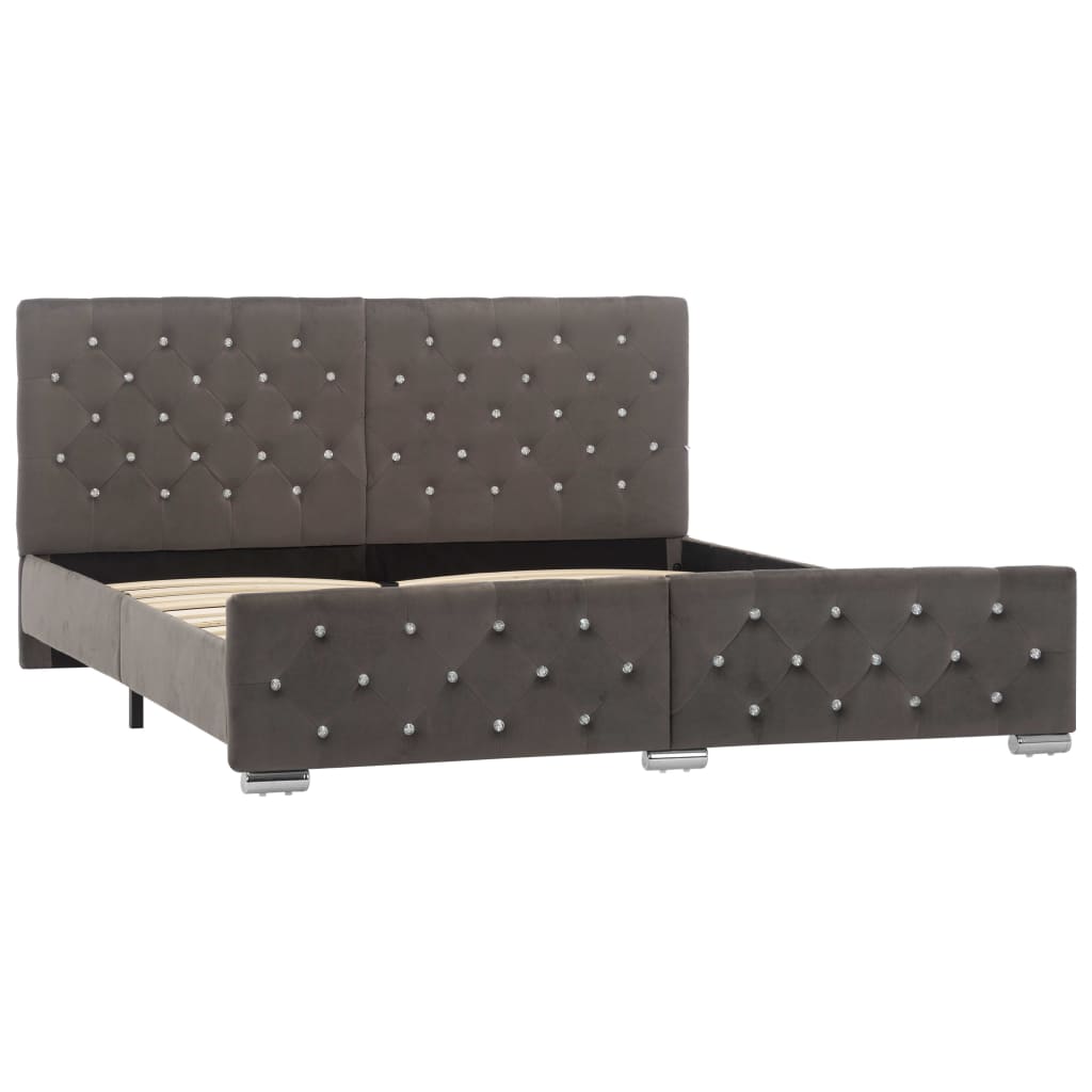 Bettgestell Grau Samt 120x200 cm
