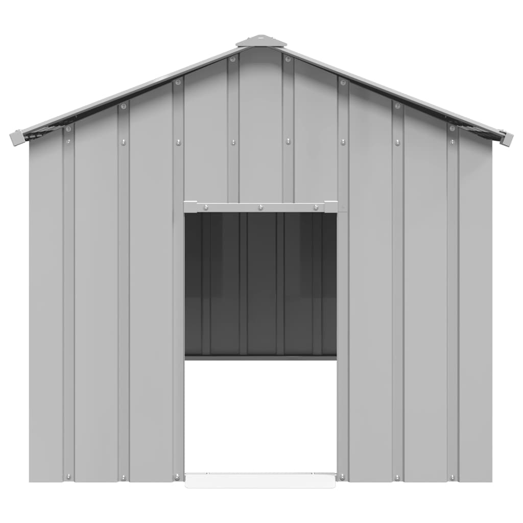 Hundehütte mit Dach 131x101x102 cm Verzinkter Stahl