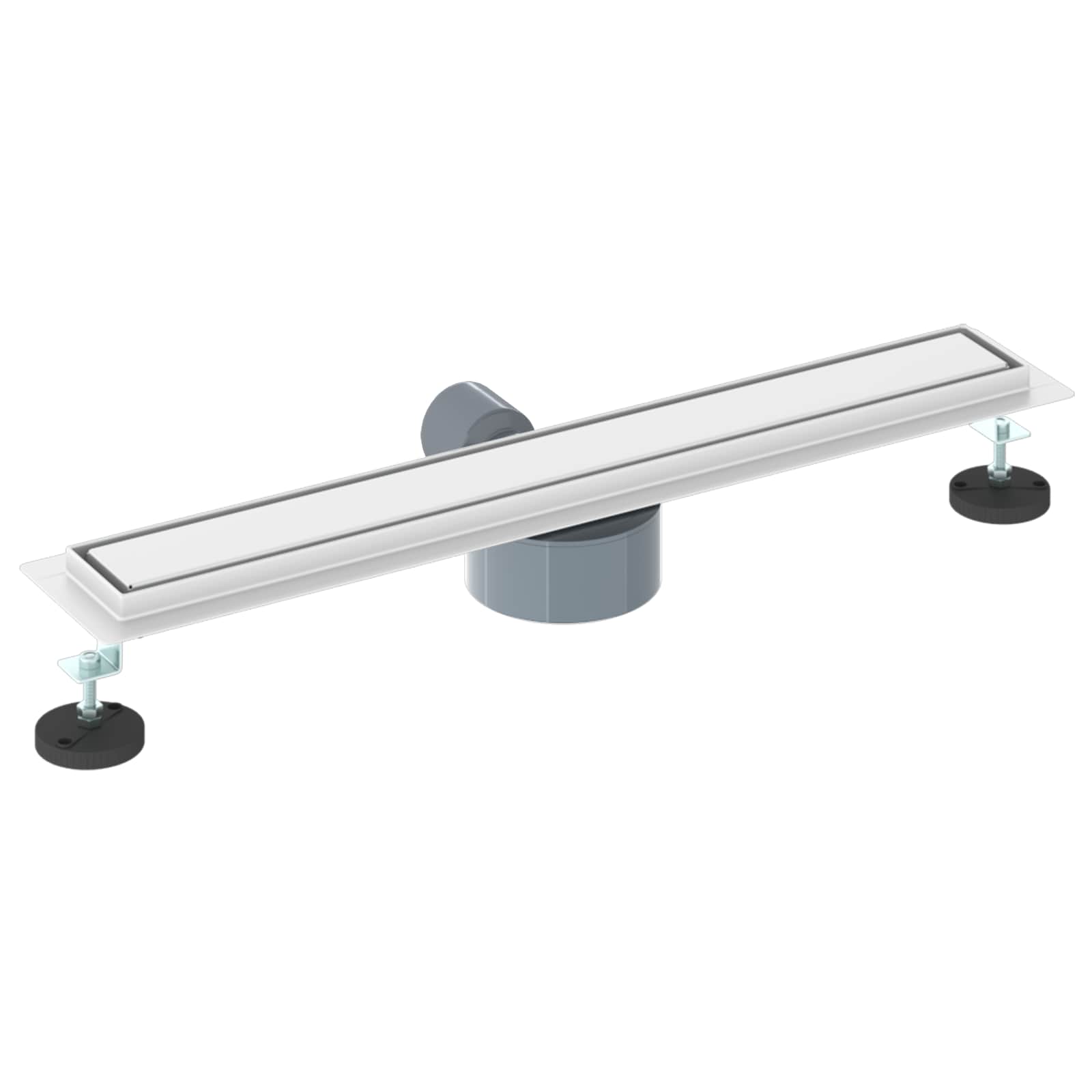 Duschablauf 2-in-1 mit 360° Siphon Silber 54 x 11 x 9,5 cm