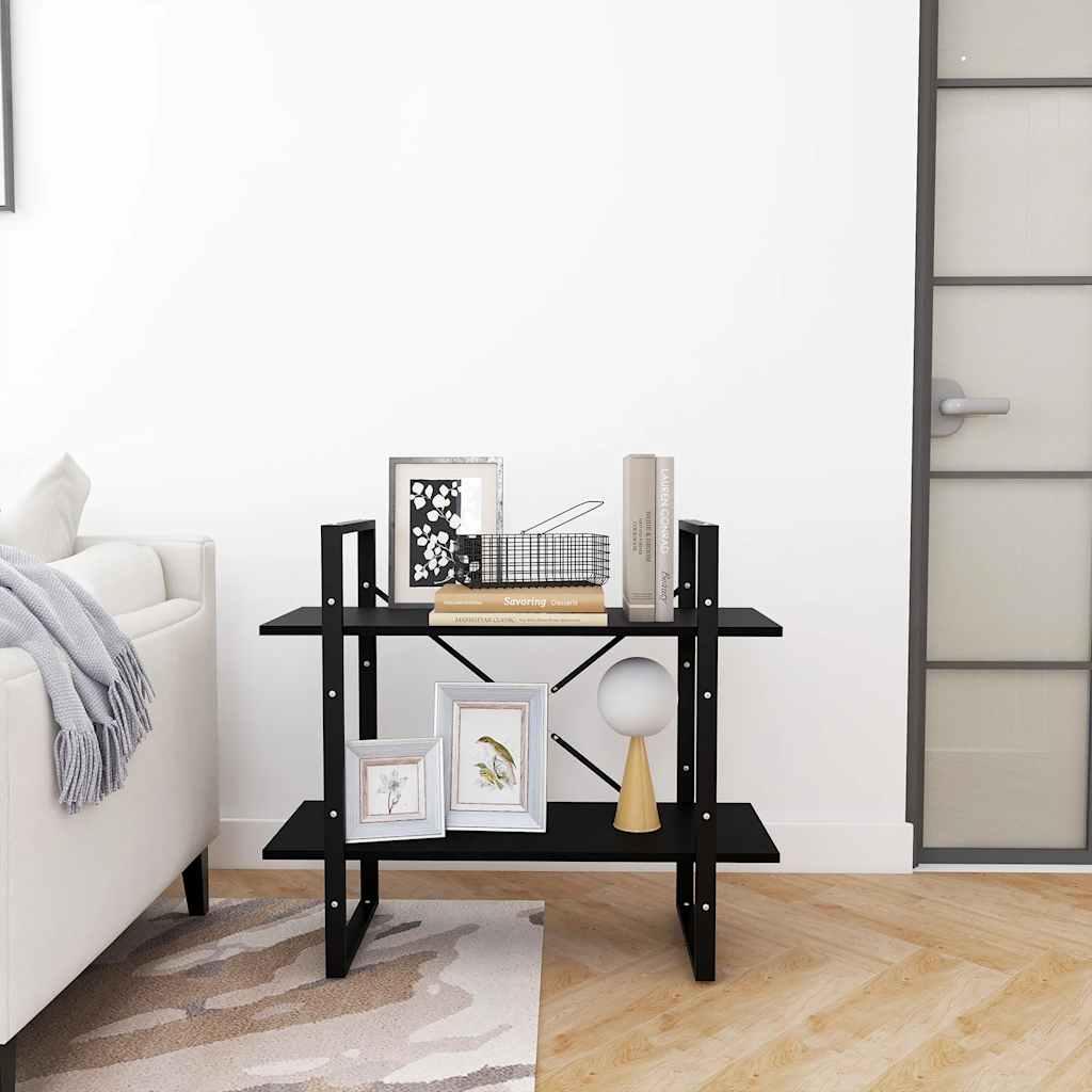 Bücherregal 2 Fächer Weiß 80x30x70 cm Holzwerkstoff