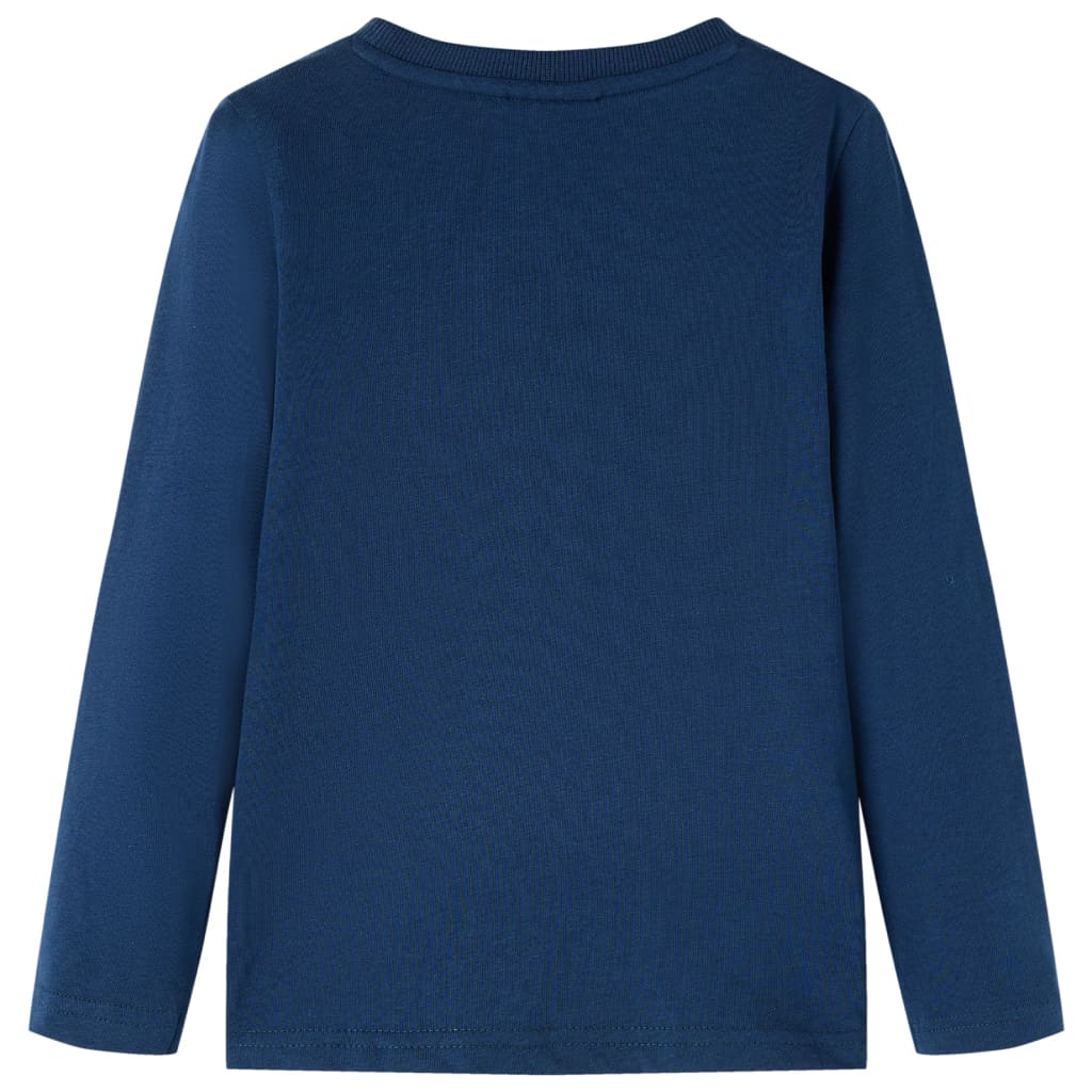 Kinder-Langarmshirt Marineblau 92