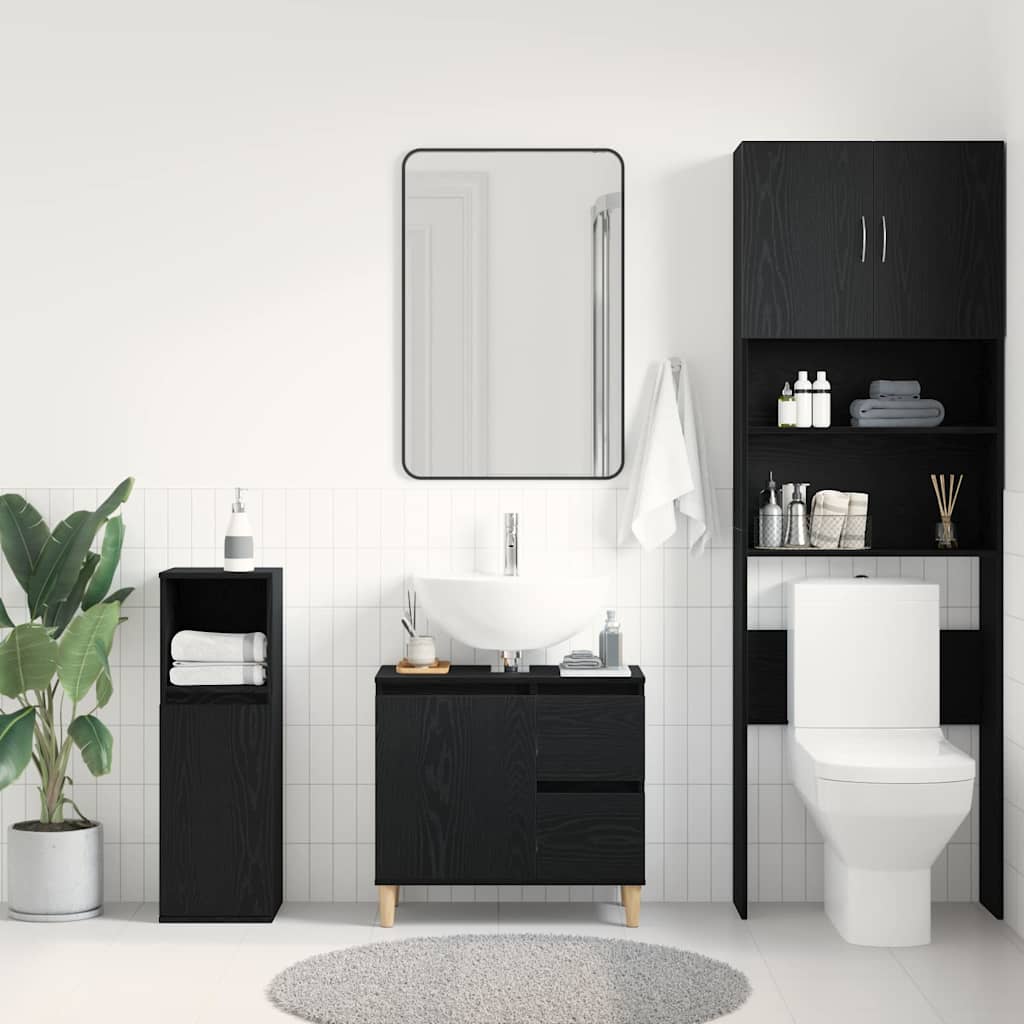 Badschrank Weiß 65x33x60 cm Holzwerkstoff