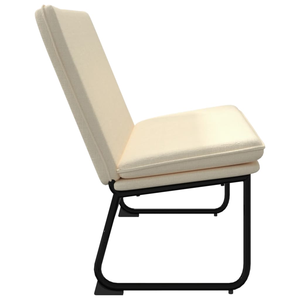 Sitzbank Hellgrau 100x75x76 cm Stoff