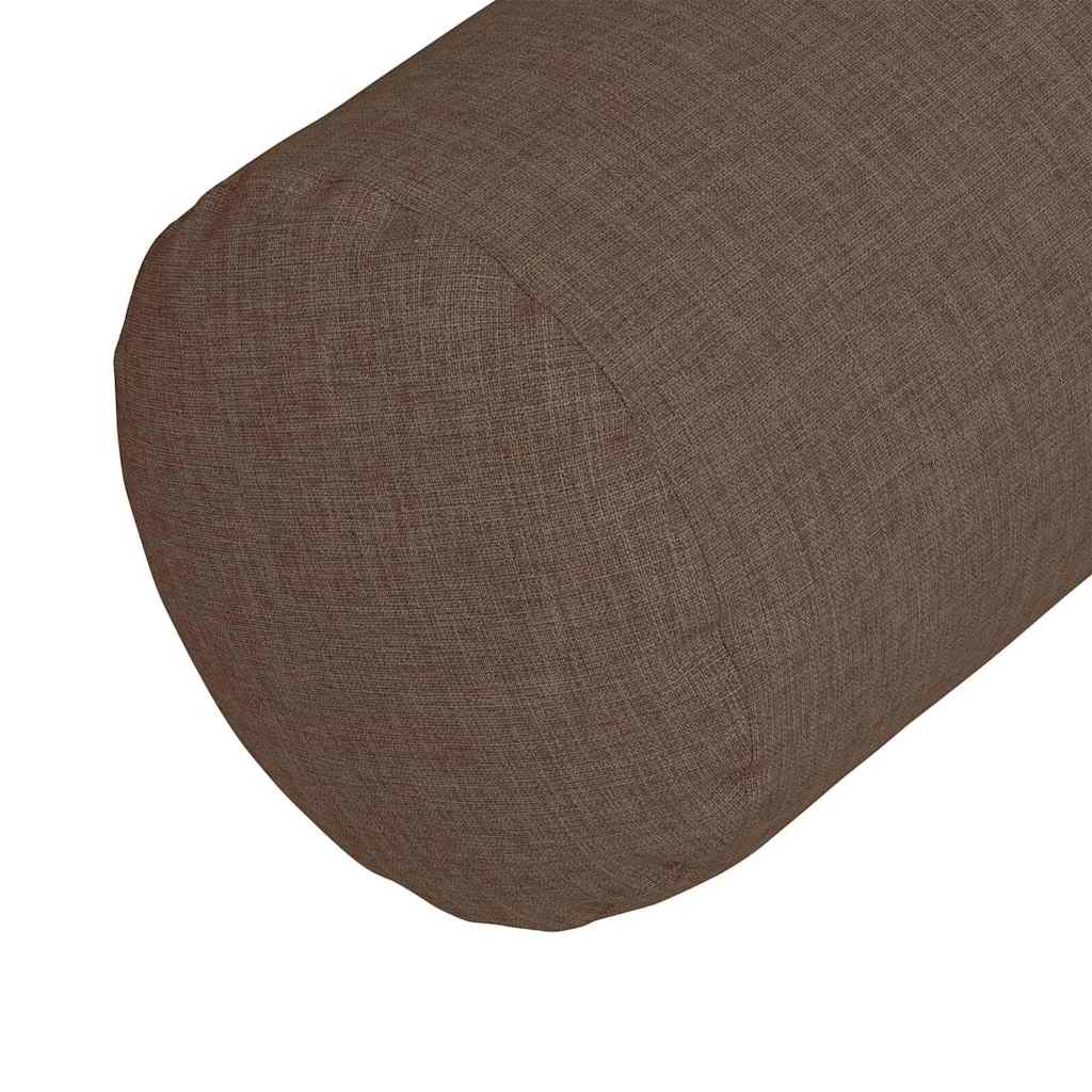 Bolsterkissen 2 Stück Hellgrau Ø 15 x 40 cm Stoff