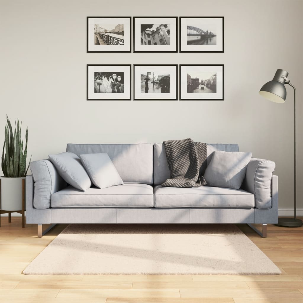 Teppich HUARTE Kurzflor Weich und Waschbar Anthrazit 60x110 cm