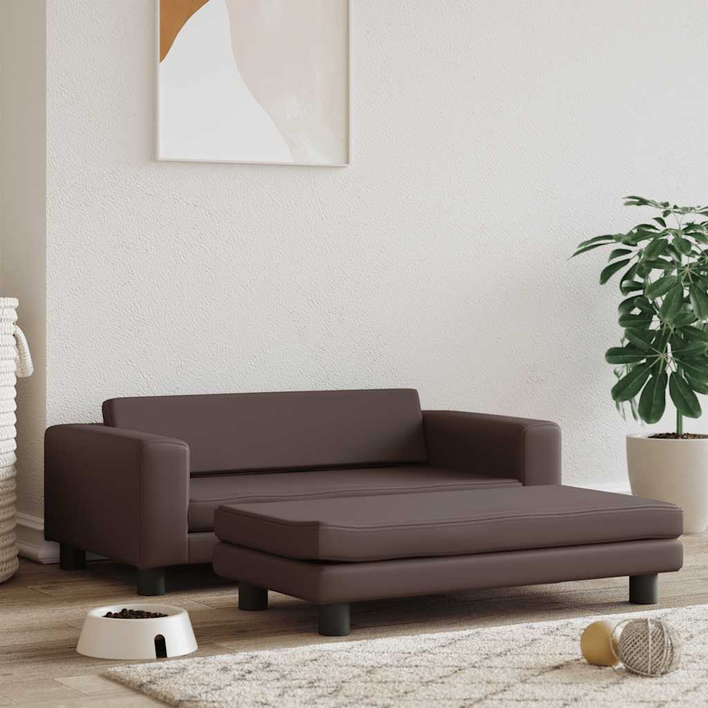 Hundebett mit Verlängerung Creme 100x50x30 cm Samt