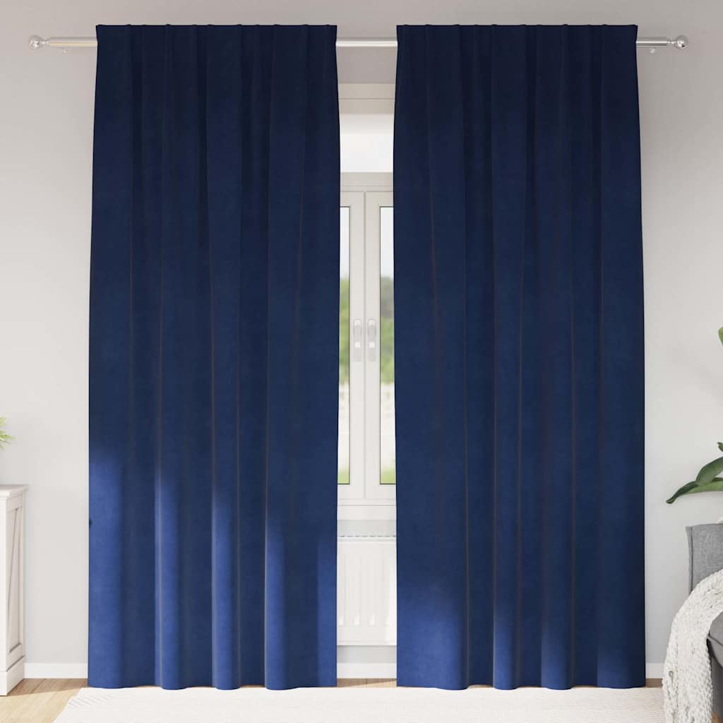 Verdunkelungsvorhänge 2 pcs Schwarz 140 x 140 cm Samt