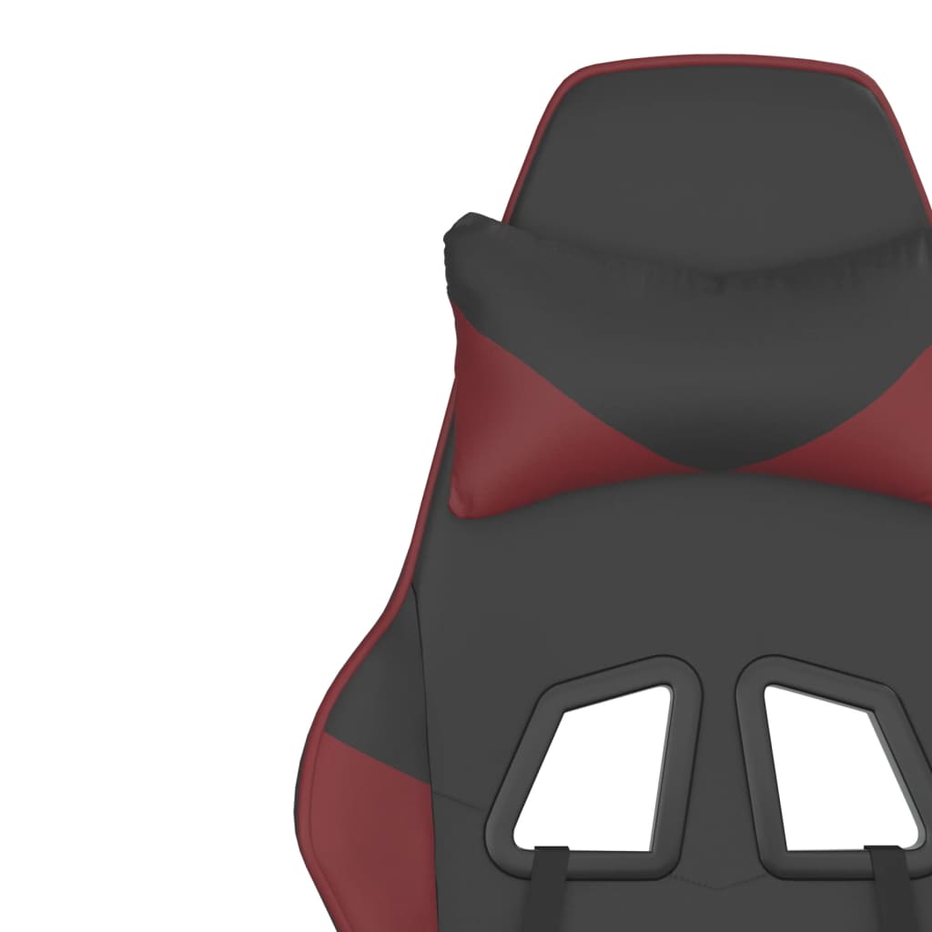 Gaming-Stuhl mit Massagefunktion Schwarz und Rot Kunstleder