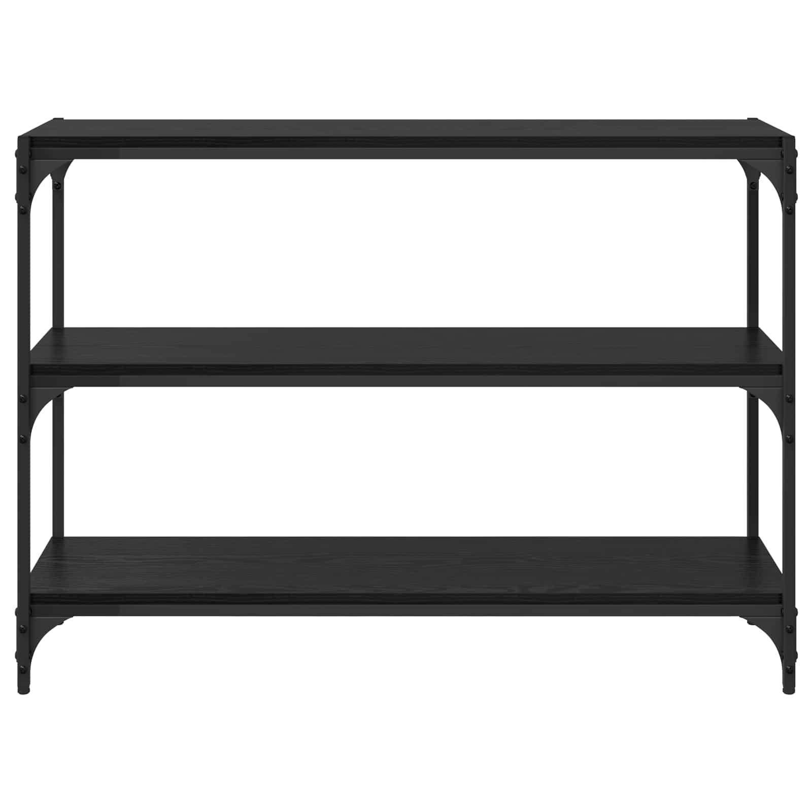 Bücherregal Schwarz 40x33x70,5 cm Holzwerkstoff und Stahl