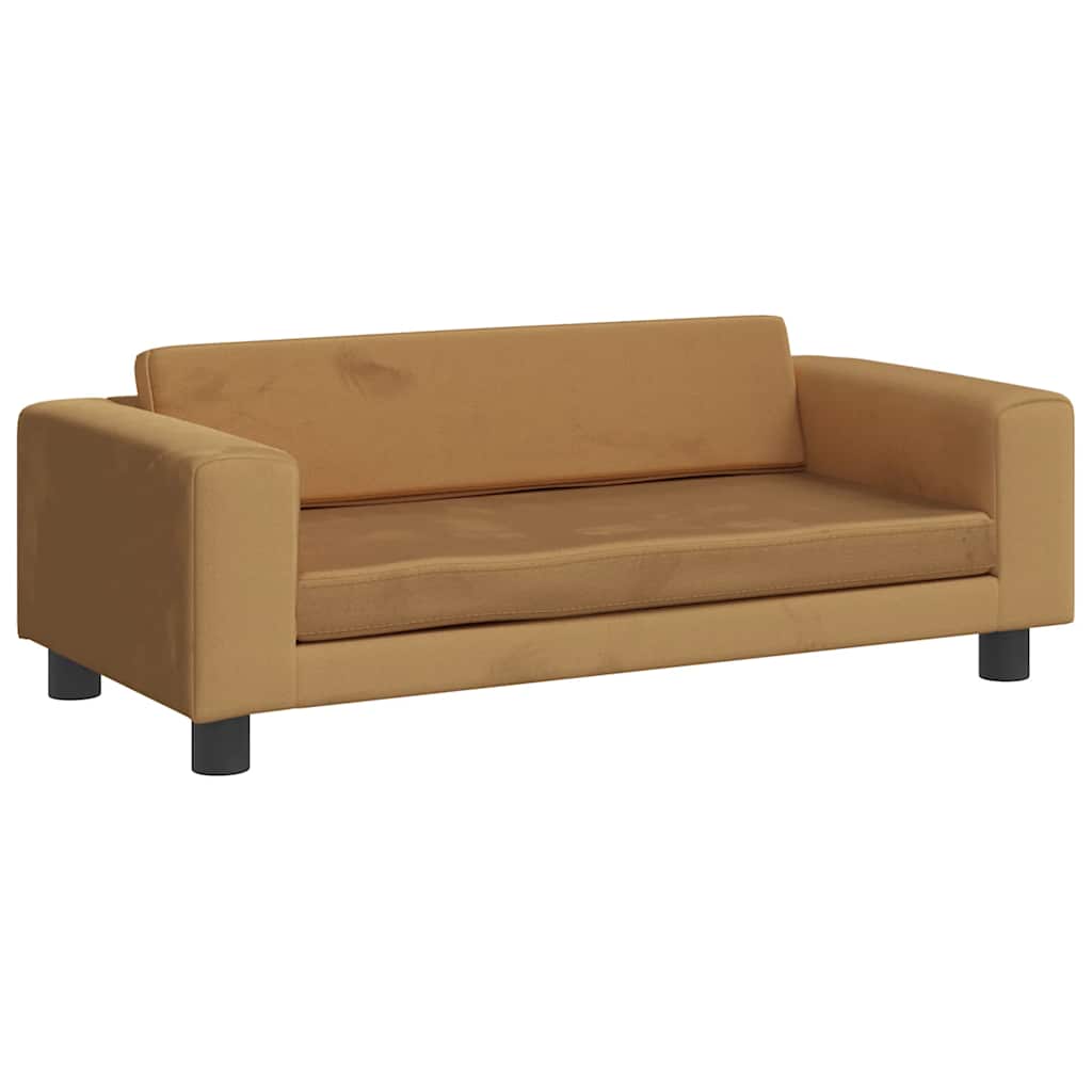Hundebett mit Verlängerung Creme 100x50x30 cm Samt