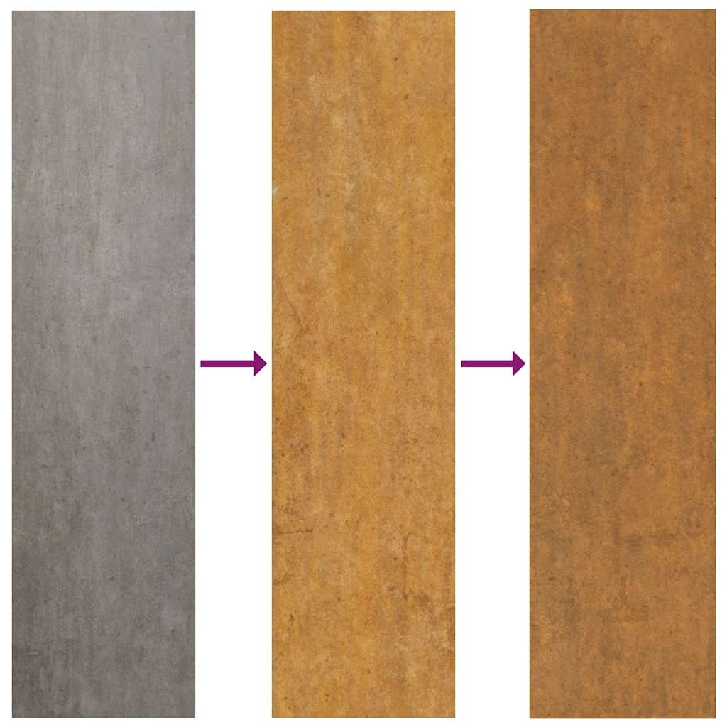 Gartentor 100x75 cm Cortenstahl Bambus-Design