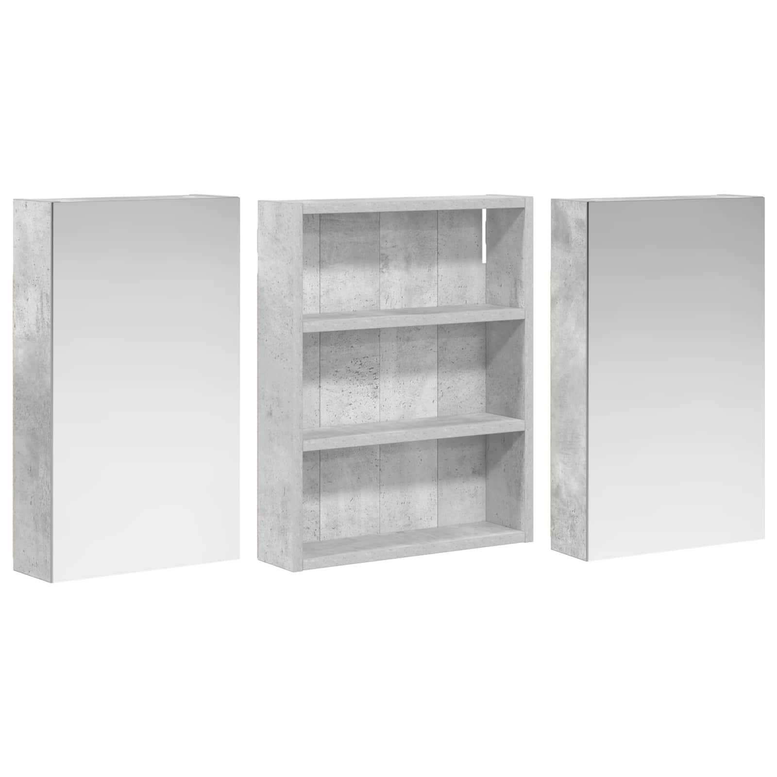 Badezimmerschrank-Set 3 pcs 80 x 10,5 x 50 cm Holzwerkstoff