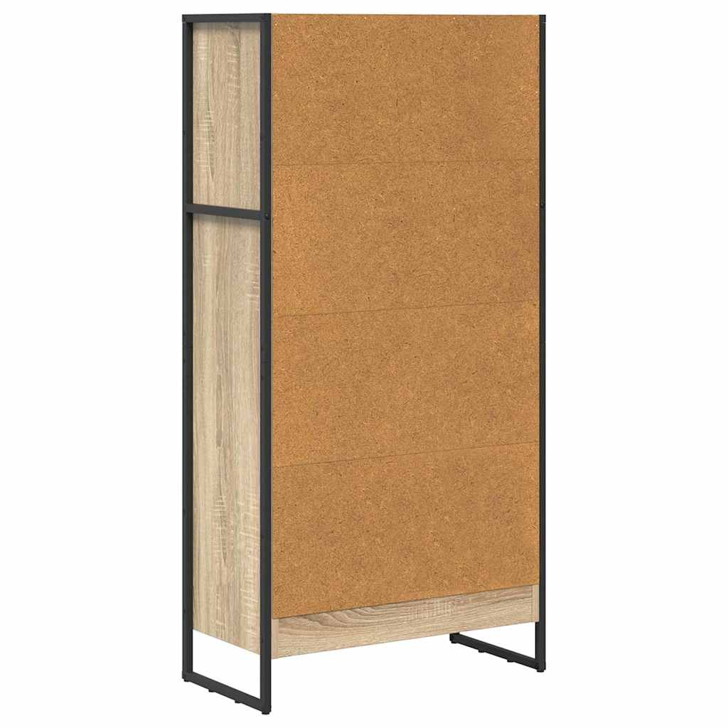 Bücherregal 2 pcs Schwarz Eichen-Optik 60 x 30 x 189,5 cm