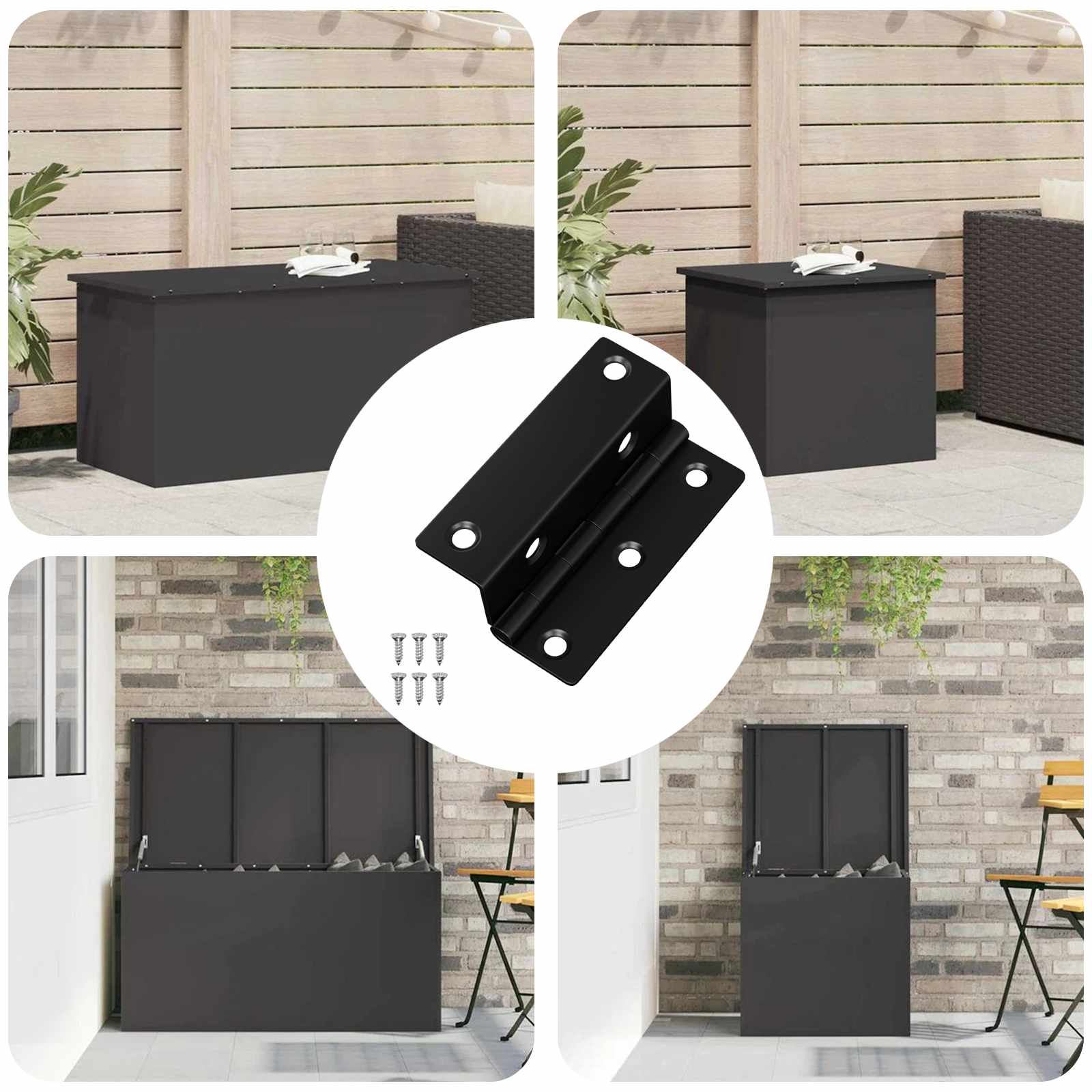 Scharnier 537 pcs Schwarz 38 x 17 x 60 mm Eisen