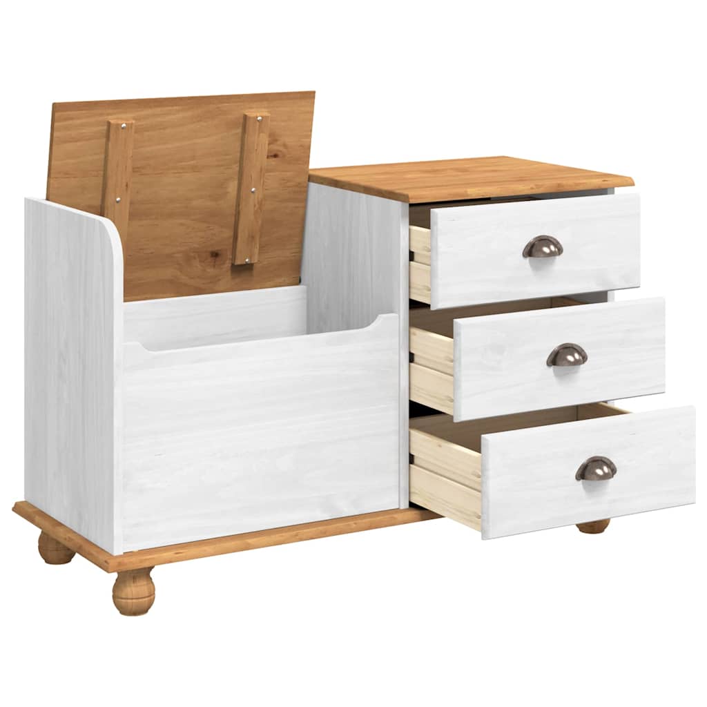 Sitzbank mit Stauraum mit Speicher ASKIM Braun 100 x 39 x 62 cm