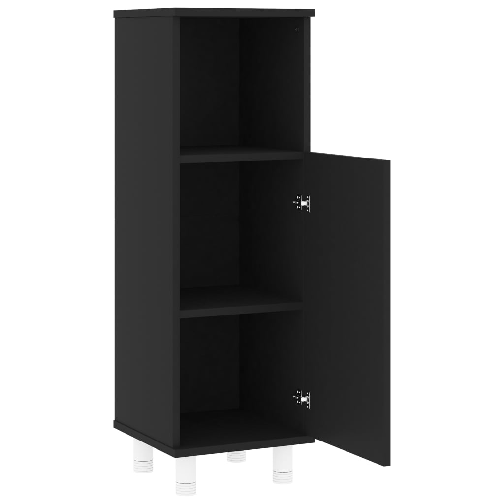 Badezimmerschrank Weiß 30x30x95 cm Holzwerkstoff