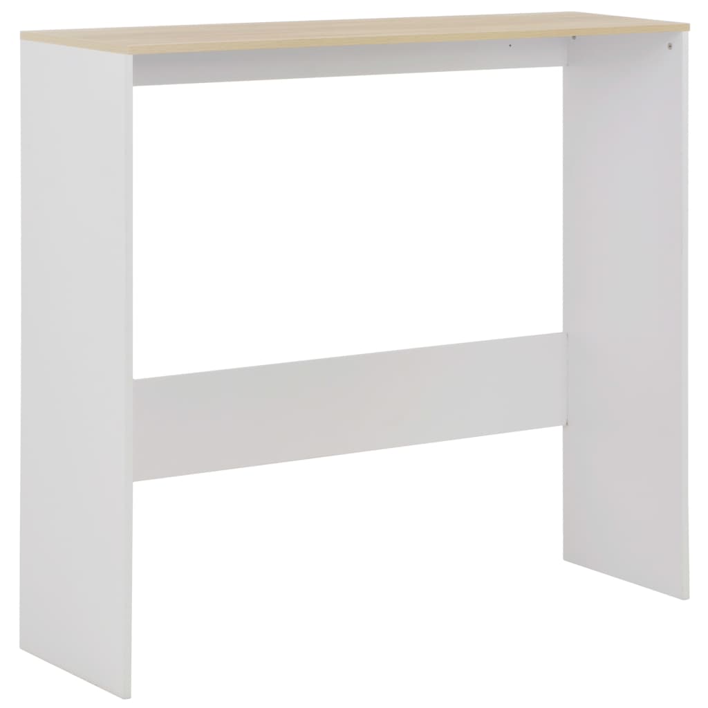 Bartisch mit 2 Tischplatten Weiß 130x40x120 cm