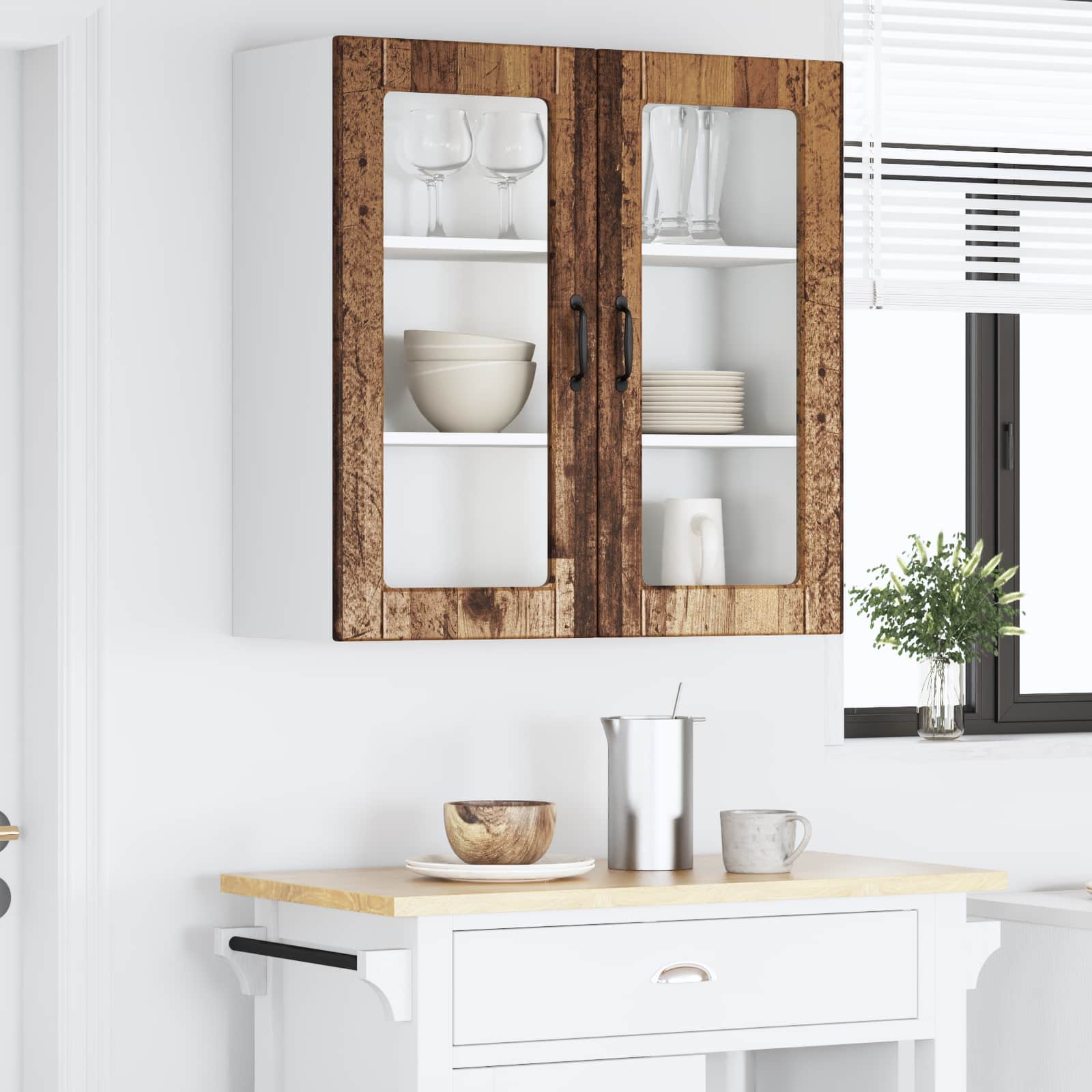 Herdumbauschränke 2 Stk. Porto Weiß Holzwerkstoff