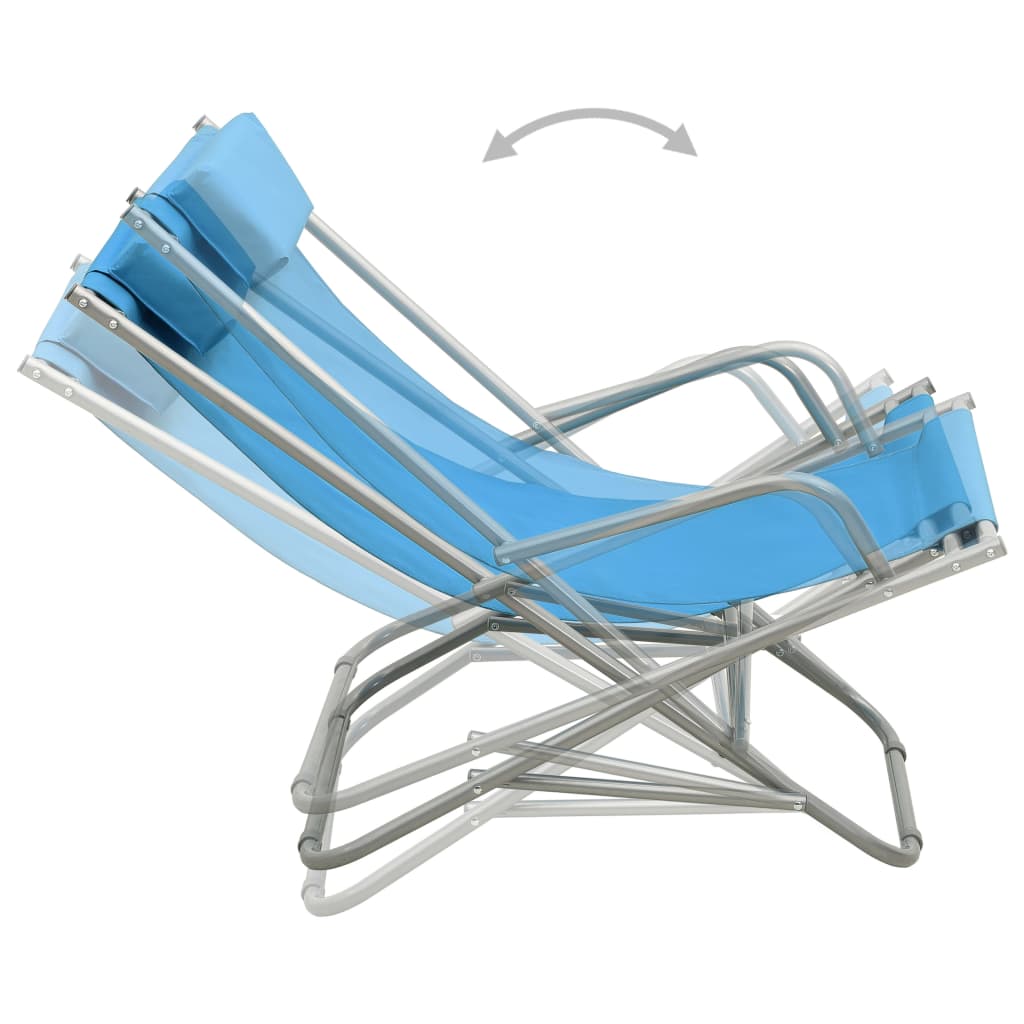 Schaukelstühle 2 Stk. Stahl Grün