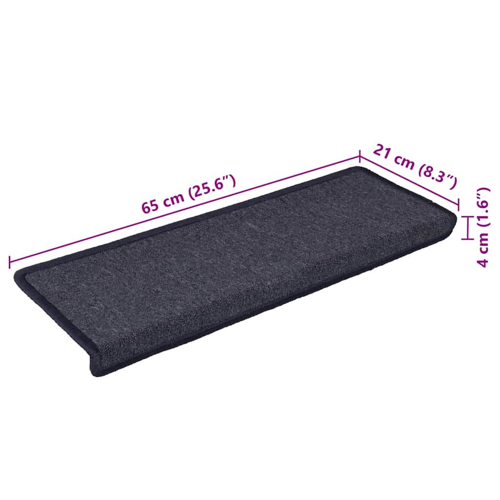 Stufenmatten 15 Stk. 65x21x4 cm Anthrazit Rechteckiger Rand