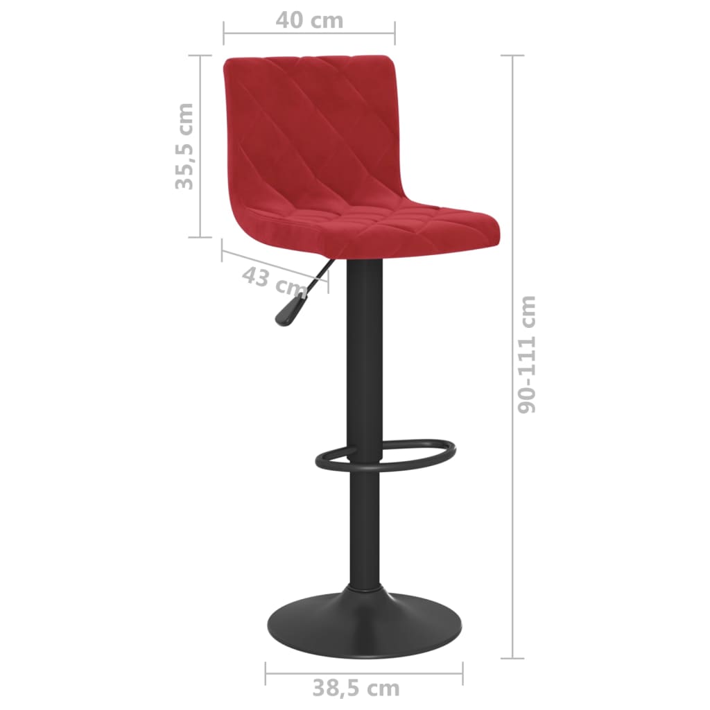 Barhocker 2 Stk. Creme Samt