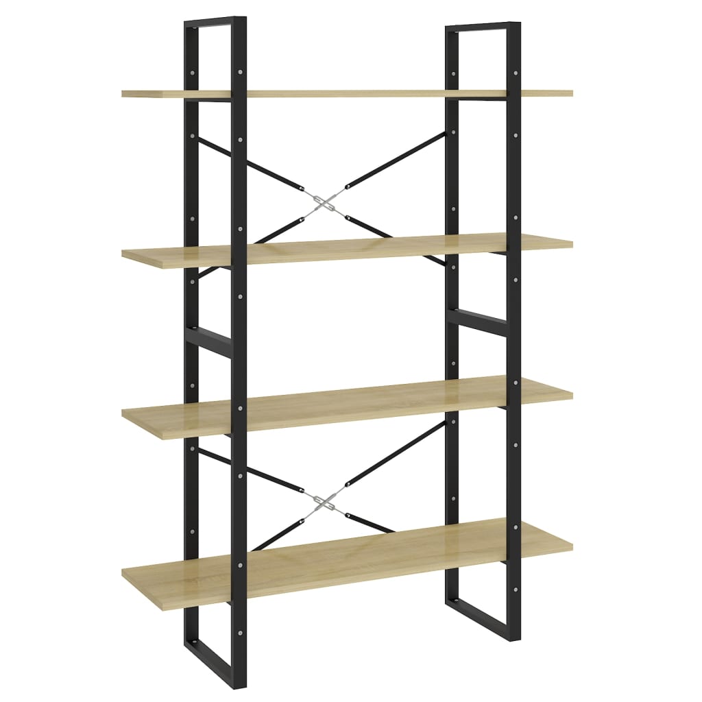 Bücherregal 2 Fächer Weiß 100x30x70 cm Holzwerkstoff