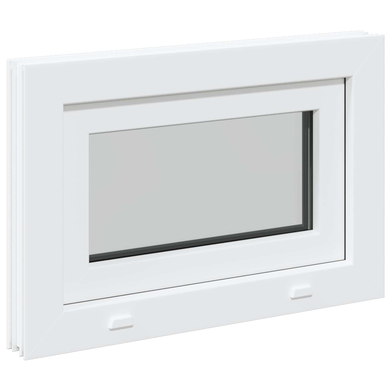 Kellerfenster RISOR 60 x 40 cm PVC und Glas Weiß